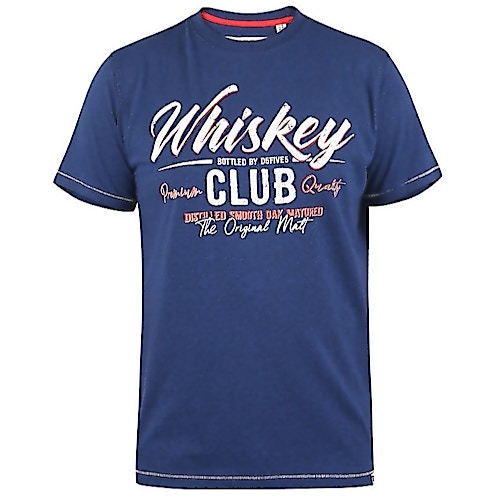 D555 Ross Whiskey Print Club T-Shirt Navy